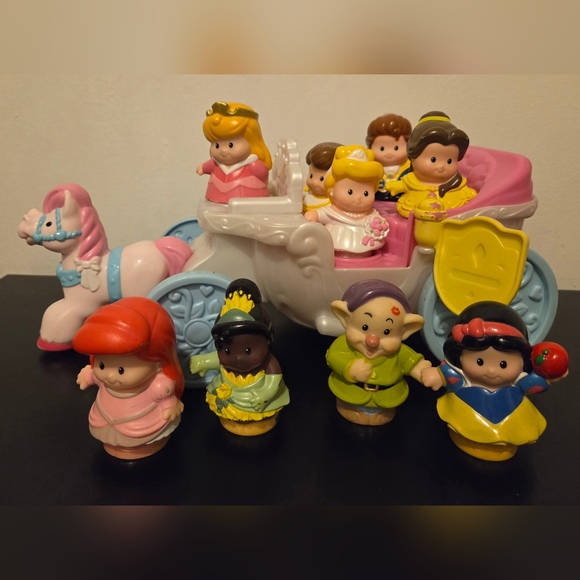 Fisher-Price Other - Little People Disney Prince & Princess Talkers With Coach / Carriage Ride